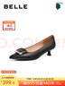 百丽（Belle）方扣高跟鞋女商场同款羊皮细跟单鞋Z2N2DCQ3 黑色 38 (240mm) 实拍图