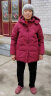 雅鹿羽绒服女可脱卸帽秋冬新款中年老年50岁奶奶羽绒冬装XWJ 紫红 170/XL（建议85-110斤） 实拍图