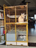 喵先生猫笼 别墅猫笼子超大号带厕所一体宠物猫窝家用猫屋猫舍猫咪笼子 带猫砂盆置物架156款83*60*156cm 实拍图