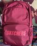 Skechers斯凯奇书包男女学生旅行时尚双肩背包大容量百搭运动休闲包可团购 马鞍红 男女同款 均码 实拍图