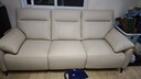 左右零靠墙电动功能头层牛皮沙发6013象牙白 2.24m小三双 实拍图
