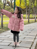 嘟嘟家儿童棉服卡通红色新年冬装宝宝棉袄冬款男童连帽外套女童衣服童装 粉色 120 实拍图