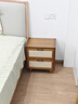 木马人现代简约床头柜简易卧室多层小柜子床边柜家用多功能储物柜可置物 【三抽屉】D款-茶色（健康楠竹） 实拍图