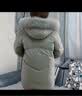 鸭鸭（YAYA）中老年羽绒服女冬季新款妈妈装保暖时尚休闲狐狸大毛领加厚外套XD 灰绿色 4XL 实拍图