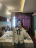 坤随 小长柄领结jk免打纯色蝴蝶结领花女学生百搭制服衬衫领绳细窄版 小长柄蝴蝶结领花藏青色1个 实拍图
