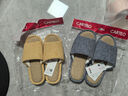 卡帝乐鳄鱼（CARTELO）亚麻拖鞋女士秋冬季居家室内低音防臭地板凉拖 XH103 黄色 39-40 实拍图