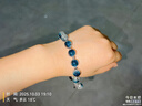 仿猫眼石蝴蝶手串女ins小众设计灰月光手串百搭气质潮品渐变风 蓝色碎珠蝴蝶手串 实拍图