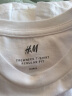 H&M浅灰格雷系男装T恤夏季简约圆领短袖纯棉上衣打底衫0685816 白色 170/92 实拍图