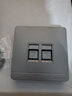 安普康（AMPCOM）网络面板模块六类双口 超6类网线插座单口免打超六类万兆RJ11电话镀金RJ45电脑信息二位网口86型 A86单口 星空灰【不含模块】 实拍图