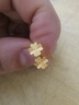 周六福（ZLF）  黄金耳饰女小金花四叶草耳钉足金999首饰 计价 0.73g 实拍图