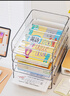 享乐屋桌面收纳盒亚克力透明书桌置物架书籍书本整理盒多层文件架多功能 透明加长4层 加厚PET 分类收纳 实拍图