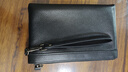 澳懿男士手包真皮时尚手拿包手机包休闲手夹包手抓包小包男商务牛皮钱 黑色款 小号【长22.5高13.5厚3.5公分】 实拍图