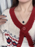 纪梵哲奢侈品四叶草项链女生吊坠手链七夕情人节生日礼物送女朋友老婆 四叶草黑玛瑙项链 精美礼盒装 实拍图