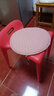 时尚创意塑料凳子现代简约家用加厚靠背椅餐凳等位椅子高凳子艺家晴 红色马椅【加厚磨砂款】 【承重300斤】 实拍图