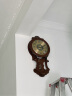 凯恩斯（KAIENSI） 挂钟客厅钟表欧式复古时钟摇摆石英钟表电波创意木质挂表家用 3340CL-贝壳盘-进口丽.声机芯 16英寸 实拍图