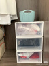 抽屉式收纳箱塑料透明衣柜收纳盒衣物储物柜子衣服收纳神器整理箱 31*25*14cm 【10L】 白色透明/三个装 实拍图