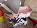 HEGERBABY高端婴儿车0-3岁用折叠可坐可躺带减震新生儿宝宝高景观婴儿车 藕粉+安全提篮【新升级顶配款】 实拍图