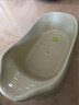奔麦 婴儿洗澡盆儿童浴盆加大加厚宝宝洗澡可坐可躺家用新生儿防滑 【+电动花洒玩具】加大墨竹绿 实拍图