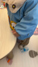 稚新罩衣儿童宝宝婴儿围裙秋冬男防水防脏吃饭衣围兜幼儿园灯芯绒护衣 6807挖掘机浅蓝 15码（建议0-2岁） 实拍图