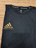 阿迪达斯 （adidas）t恤男夏季运动透气轻薄宽松棉短袖 黑/金（经典款） 2XL  实拍图