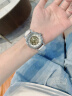 奥刻轻奢小众机械手表女品牌运动休闲女表女式皮带镂空机械表礼盒套装 银白白带 实拍图