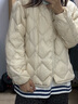 雪中飞轻薄短款羽绒服打底女小V领鸭绒保暖舒适短外套 奶白色 L 实拍图