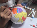 MPPMCK成品半成品地球仪diy初中生专用手绘泡沫圆球模型手工制作材料包 15厘米轮廓款+铁支架+马克笔 晒单实拍图