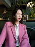 伊娅莎小西装外套女士气质短款小个子正装休闲修身显瘦今年流行西服上衣 咖啡色常规【三粒扣】 XL 推荐115-125斤 实拍图