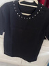 益帛短袖t恤男士夏季新款韩版潮流铆钉钢印五分半袖宽松休闲百搭上衣 黑色 2XL【建议125-140斤】 实拍图