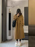 YRTD双面羊绒大衣女秋冬季2025新款高级感羊毛呢子毛呢外套韩系赫本风 燕麦色（礼盒包装+JD送货上门） S 【105-115斤】 实拍图