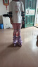 斯威（SWAY）溜冰鞋儿童男女童中小学专业轮滑鞋平花休闲滑冰旱冰鞋成人直排轮 【锁轮款】紫+一体支架+赛事头盔护具 M (适合6-12岁)日常鞋码32-36 实拍图