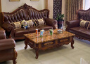 天地红·家具【已售900+】欧式真皮沙发头层牛皮客厅新款美式雕花高端别墅实木 三人位【2.28米】 头层牛皮+橡木框架 实拍图