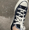 匡威（Converse）1970s男女鞋经典三星标低帮情侣帆布鞋运动休闲板鞋学生鞋多巴胺 162058C 经典低帮黑 35 /3 实拍图