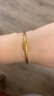 潮宏基 黄金手镯女士金镯子足金手饰女送妈妈送女友生日礼物 计价W 约12.4g 直径约5.8cm 实拍图