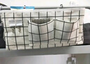 菲享 宿舍床头挂篮大学生宿舍神器床头挂框寝室床边置物架收纳盒上铺床边储物挂篮学生宿舍用品住宿必备 棉麻款【白色方格】含软管  【21年新款升级，店长强烈推荐，抖音同款好物】 实拍图