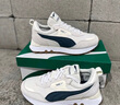 彪马（PUMA）复古跑鞋|舒适运动鞋男女新款冬休闲鞋RIDERFV391925 纯白色-午夜蓝-03 38.5 实拍图