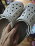 卡骆驰（CROCS）洞洞鞋贝雅男鞋女鞋轻便耐磨一脚蹬拖鞋休闲鞋|10126 卵石色-2V3 45 (290mm) 实拍图