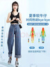 真维斯（JEANSWEST）牛仔裤女秋季高腰阔腿百搭显瘦直筒拖地裤子女浅蓝S 实拍图