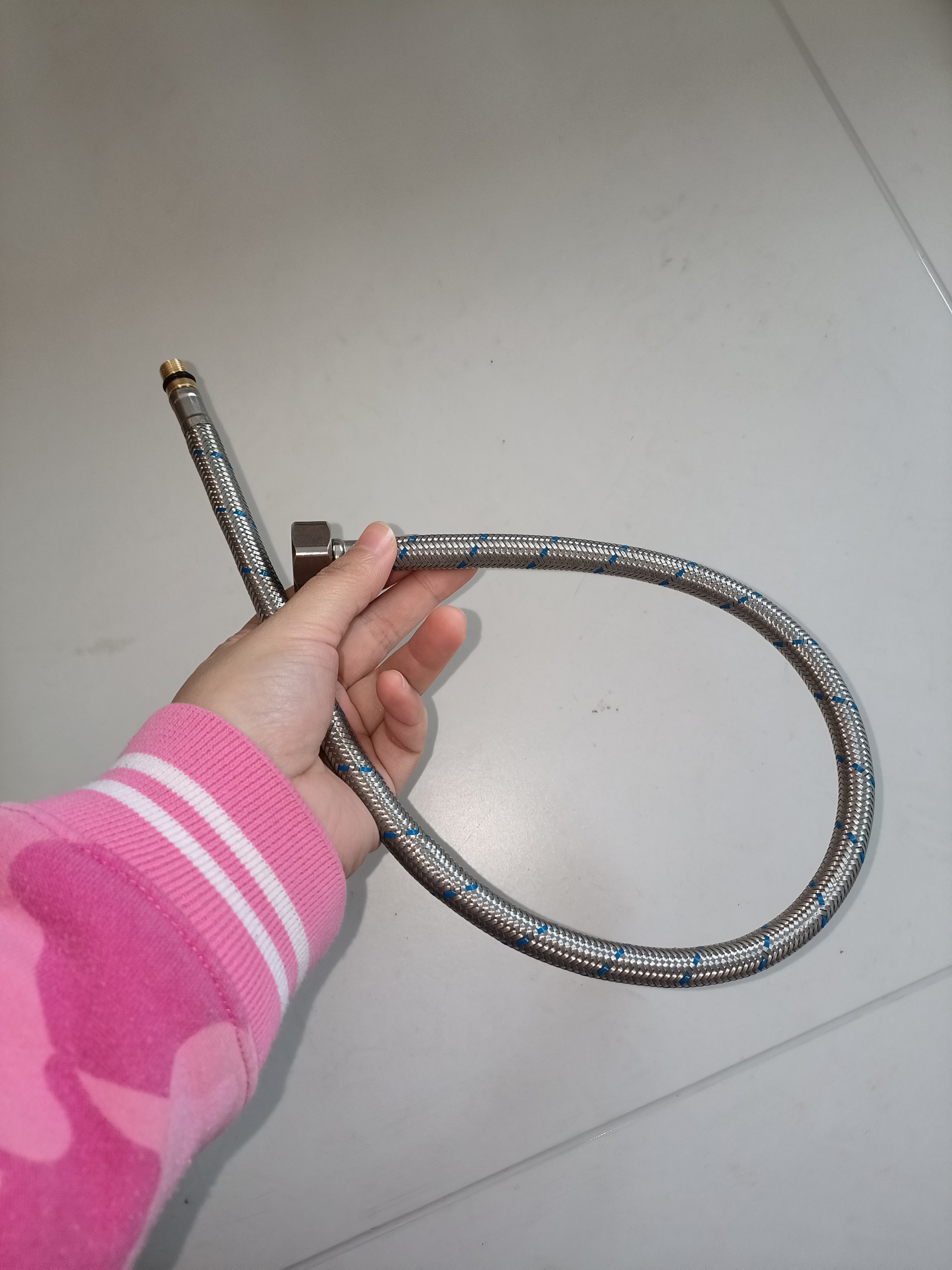 九牧（JOMOO）不锈钢金属冷热进水菜盆管软管 80cm H52AG-080101C-2 实拍图