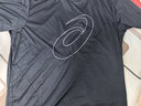 亚瑟士ASICS运动T恤男子跑步短袖透气舒适运动上衣 2011C975-001 黑色 L 实拍图