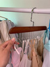 洁百纳木质吊带8钩衣架家用内衣裤多功能实木挂钩皮带胸罩波浪晾衣架 【店长推荐】2个复古色【1.2cm】 实拍图