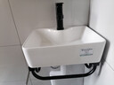 杜拉帝亚小户型挂墙式陶瓷洗手盆简易洗脸盆柜组合阳台卫生间厨房洗漱台池 40*30盆+单层支架+冷热龙头+方镜 实拍图