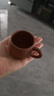 茗阳 宜兴原矿紫砂茶杯茶配件纯手工品茗杯主人杯子底槽青带把小鼓杯 单个价 实拍图