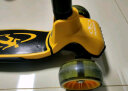 Hudora德国滑板车儿童 2-3-6-10-15岁滑步车闪光加宽折叠踏板车 黄色 实拍图