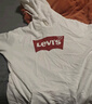 Levi's【特价来袭】李维斯情侣同款经典宽松休闲logo套头连帽卫衣 白色 19622-0018 XL 实拍图