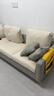 岸茂沙发小户型客厅现代简约布艺可拆洗家用卧室出租房三人网红小沙发 浅灰色+米白 173cm 三人位【海绵款】现货福利 实拍图