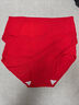 浪莎2条 浪莎女士内裤女三角裤本命年蛇年大红纯棉裆印花结婚红内裤衩 纯棉大红2条装 XL 实拍图