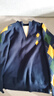 北极绒儿童毛衣男童打底衫2025秋冬新款中大童拉链针织衫加绒加厚内搭潮 藏青色（加绒） 150 （建议身高140cm左右） 实拍图