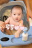 小哈伦 婴儿洗澡盆浴桶可对折浴盆坐躺宝宝可折叠幼儿新生儿感温亚瑟蓝 实拍图