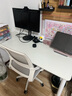 甄严选电脑桌台式家用简约办公书桌女生卧室学习写字桌小户型化妆桌子 暖白色140*60【升级加固框架】 实拍图
